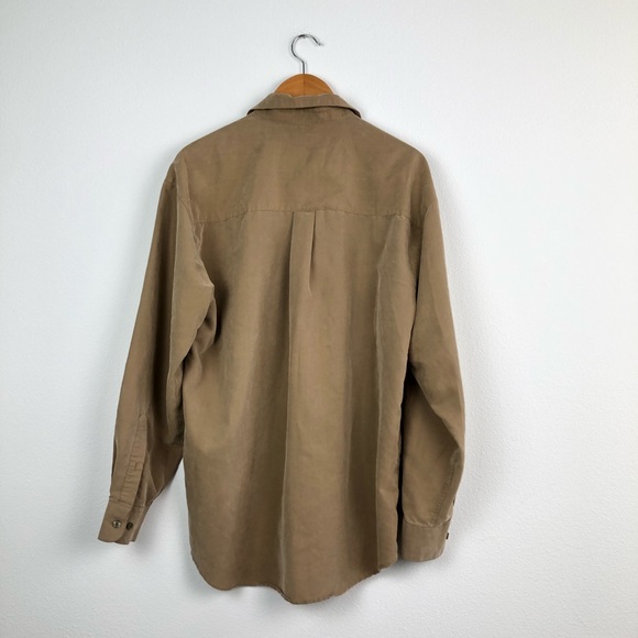 Haggar Black Label Mens Tan Button Down Large - Picture 2 of 7